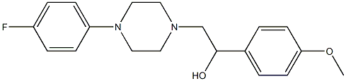 2-[4-(4-fluorophenyl)piperazino]-1-(4-methoxyphenyl)-1-ethanol Struktur