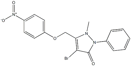 4-bromo-1-methyl-5-[(4-nitrophenoxy)methyl]-2-phenyl-1,2-dihydro-3H-pyrazol-3-one