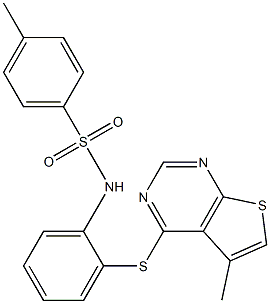  N1-{2-[(5-methylthieno[2,3-d]pyrimidin-4-yl)thio]phenyl}-4-methylbenzene-1- sulfonamide