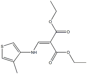 diethyl 2-{[(4-methyl-3-thienyl)amino]methylidene}malonate,,结构式