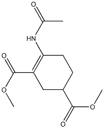 dimethyl 4-(acetylamino)cyclohex-3-ene-1,3-dicarboxylate,,结构式