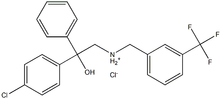 2-(4-chlorophenyl)-2-hydroxy-2-phenyl-N-[3-(trifluoromethyl)benzyl]-1-ethanaminium chloride 结构式