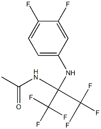 N1-[1-(3,4-difluoroanilino)-2,2,2-trifluoro-1-(trifluoromethyl)ethyl]acetamide Structure