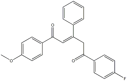 5-(4-fluorophenyl)-1-(4-methoxyphenyl)-3-phenylpent-2-ene-1,5-dione Structure