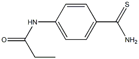 N-[4-(aminocarbonothioyl)phenyl]propanamide Structure