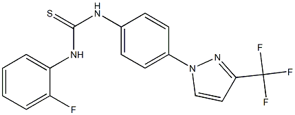 N-(2-fluorophenyl)-N'-{4-[3-(trifluoromethyl)-1H-pyrazol-1-yl]phenyl}thiourea,,结构式