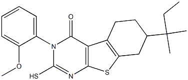 7-(1,1-Dimethyl-propyl)-2-mercapto-3-(2-methoxy-phenyl)-5,6,7,8-tetrahydro-3H-benzo[4,5]thieno[2,3-d]pyrimidin-4-one