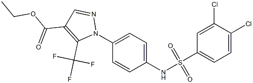  ethyl 1-(4-{[(3,4-dichlorophenyl)sulfonyl]amino}phenyl)-5-(trifluoromethyl)-1H-pyrazole-4-carboxylate