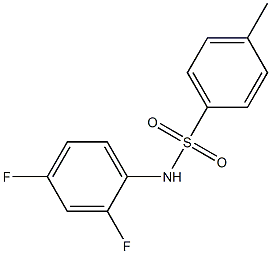 N1-(2,4-difluorophenyl)-4-methylbenzene-1-sulfonamide 化学構造式