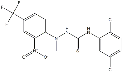 N1-(2,5-dichlorophenyl)-2-methyl-2-[2-nitro-4-(trifluoromethyl)phenyl]hydrazine-1-carbothioamide 结构式