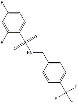 N1-[4-(trifluoromethyl)benzyl]-2,4-difluorobenzene-1-sulfonamide Struktur