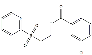 2-[(6-methyl-2-pyridyl)sulfonyl]ethyl 3-chlorobenzoate Struktur