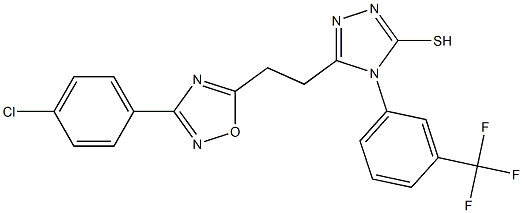 5-{2-[3-(4-chlorophenyl)-1,2,4-oxadiazol-5-yl]ethyl}-4-[3-(trifluoromethyl)phenyl]-4H-1,2,4-triazole-3-thiol