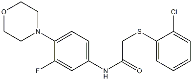 2-[(2-chlorophenyl)sulfanyl]-N-(3-fluoro-4-morpholinophenyl)acetamide