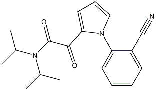 2-[1-(2-cyanophenyl)-1H-pyrrol-2-yl]-N,N-diisopropyl-2-oxoacetamide Structure