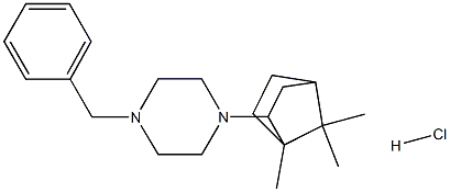 1-benzyl-4-(1,7,7-trimethylbicyclo[2.2.1]hept-2-yl)piperazine hydrochloride Structure