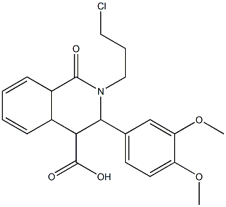 2-(3-chloropropyl)-3-(3,4-dimethoxyphenyl)-1-oxo-1,2,3,4,4a,8a-hexahydro-4-isoquinolinecarboxylic acid Structure