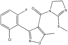 [3-(2-chloro-6-fluorophenyl)-5-methylisoxazol-4-yl][2-(methylthio)-4,5-dihydro-1H-imidazol-1-yl]methanone Structure