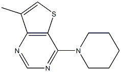 7-methyl-4-piperidinothieno[3,2-d]pyrimidine 化学構造式