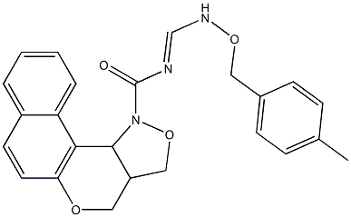 N-({[(4-methylbenzyl)oxy]amino}methylene)-3a,11c-dihydro-3H-benzo[5,6]chromeno[4,3-c]isoxazole-1(4H)-carboxamide 结构式