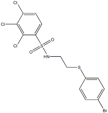 N-{2-[(4-bromophenyl)sulfanyl]ethyl}-2,3,4-trichlorobenzenesulfonamide Struktur