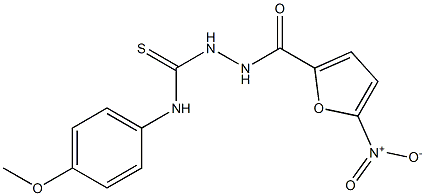 N1-(4-methoxyphenyl)-2-[(5-nitro-2-furyl)carbonyl]hydrazine-1-carbothioamide,,结构式