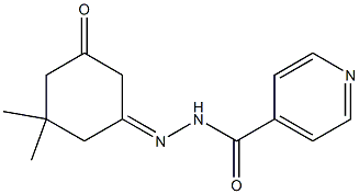 N'-(3,3-dimethyl-5-oxocyclohexyliden)isonicotinohydrazide 结构式