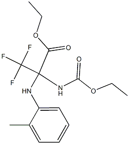 ethyl 2-[(ethoxycarbonyl)amino]-3,3,3-trifluoro-2-(2-toluidino)propanoate Structure