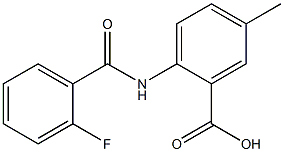  2-[(2-fluorobenzoyl)amino]-5-methylbenzenecarboxylic acid