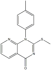 1-(4-methylphenyl)-2-(methylthio)-1,4-dihydropyrido[2,3-d]pyrimidin-4-one 结构式