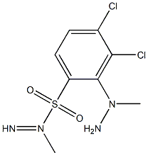 N1-imino(1-methylhydrazino)methyl-3,4-dichlorobenzene-1-sulfonamide 结构式