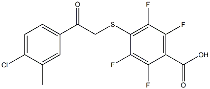 4-{[2-(4-chloro-3-methylphenyl)-2-oxoethyl]thio}-2,3,5,6-tetrafluorobenzoic acid Structure