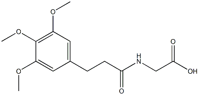 2-{[3-(3,4,5-trimethoxyphenyl)propanoyl]amino}acetic acid,,结构式