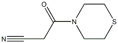 3-oxo-3-(1,4-thiazinan-4-yl)propanenitrile 化学構造式