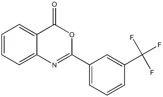 2-[3-(トリフルオロメチル)フェニル]-3,1-ベンゾオキサジン-4-オン 化学構造式