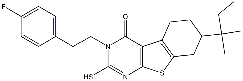  7-(1,1-Dimethyl-propyl)-3-[2-(4-fluoro-phenyl)-ethyl]-2-mercapto-5,6,7,8-tetrahydro-3H-benzo[4,5]thieno[2,3-d]pyrimidin-4-one