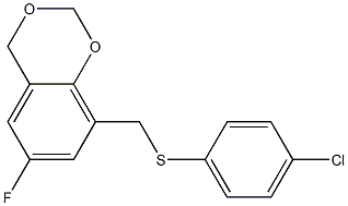 8-{[(4-chlorophenyl)thio]methyl}-6-fluoro-4H-1,3-benzodioxine,,结构式