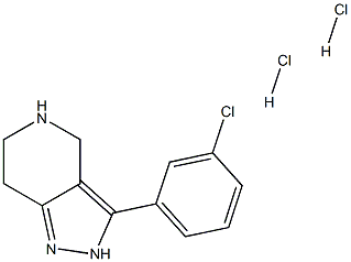 3-(3-Chlorophenyl)-4,5,6,7-tetrahydro-2H-pyrazolo[4,3-c]pyridine dihydrochloride Structure