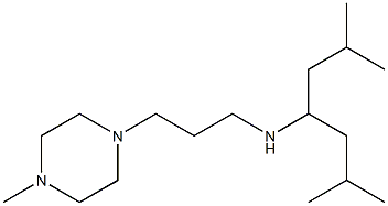 (2,6-dimethylheptan-4-yl)[3-(4-methylpiperazin-1-yl)propyl]amine,,结构式