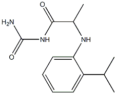 (2-{[2-(propan-2-yl)phenyl]amino}propanoyl)urea,,结构式