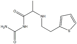 (2-{[2-(thiophen-2-yl)ethyl]amino}propanoyl)urea,,结构式