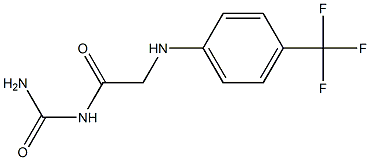 (2-{[4-(trifluoromethyl)phenyl]amino}acetyl)urea 化学構造式