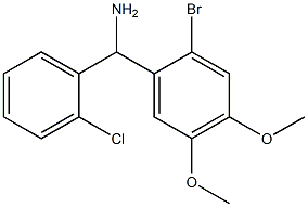 (2-bromo-4,5-dimethoxyphenyl)(2-chlorophenyl)methanamine 化学構造式