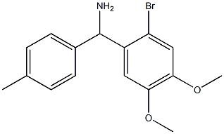 (2-bromo-4,5-dimethoxyphenyl)(4-methylphenyl)methanamine 结构式