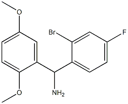(2-bromo-4-fluorophenyl)(2,5-dimethoxyphenyl)methanamine,,结构式