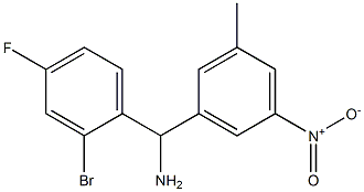 (2-bromo-4-fluorophenyl)(3-methyl-5-nitrophenyl)methanamine