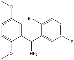 (2-bromo-5-fluorophenyl)(2,5-dimethoxyphenyl)methanamine Structure