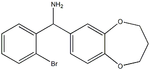 (2-bromophenyl)(3,4-dihydro-2H-1,5-benzodioxepin-7-yl)methanamine 化学構造式