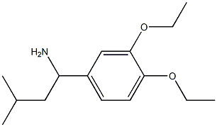 1-(3,4-diethoxyphenyl)-3-methylbutan-1-amine Structure