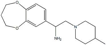 1-(3,4-dihydro-2H-1,5-benzodioxepin-7-yl)-2-(4-methylpiperidin-1-yl)ethanamine Structure